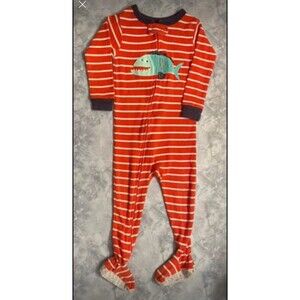 Carter’s Little Boy Toddler Fish Cotton Footed Pajamas Sleeper, Size 18 months
